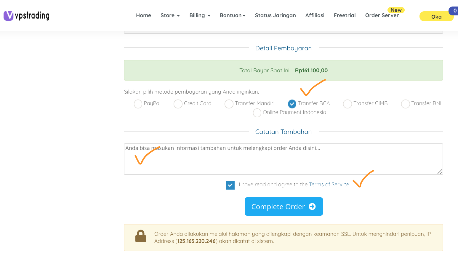 cara order vps windows di vpstrading .net