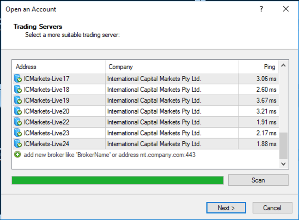 vps forex usa new york ping latency